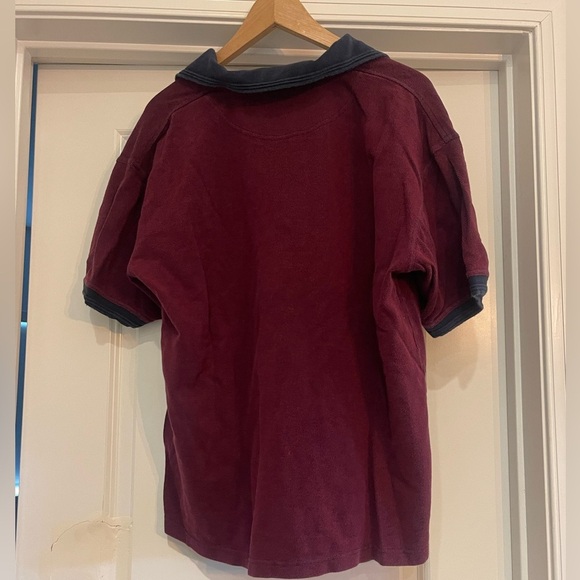 Vintage 2000 Walt Disney world Classic Maroon Polo Shirt with Navy Accents - Picture 5 of 5